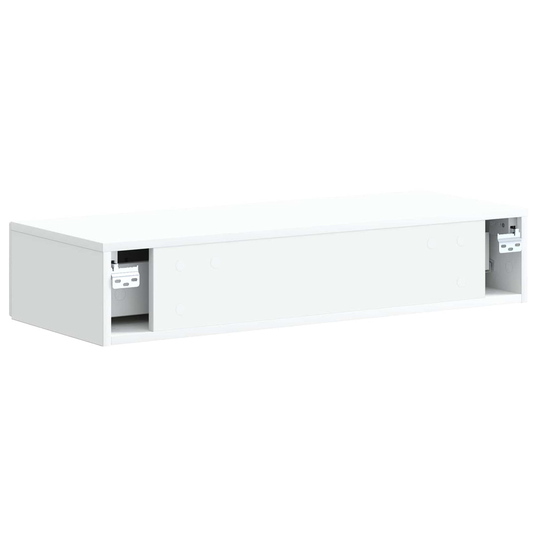 Væghængt Sideskab Hvid 87,5 x 34,5 x 17 cm Konstrueret træ