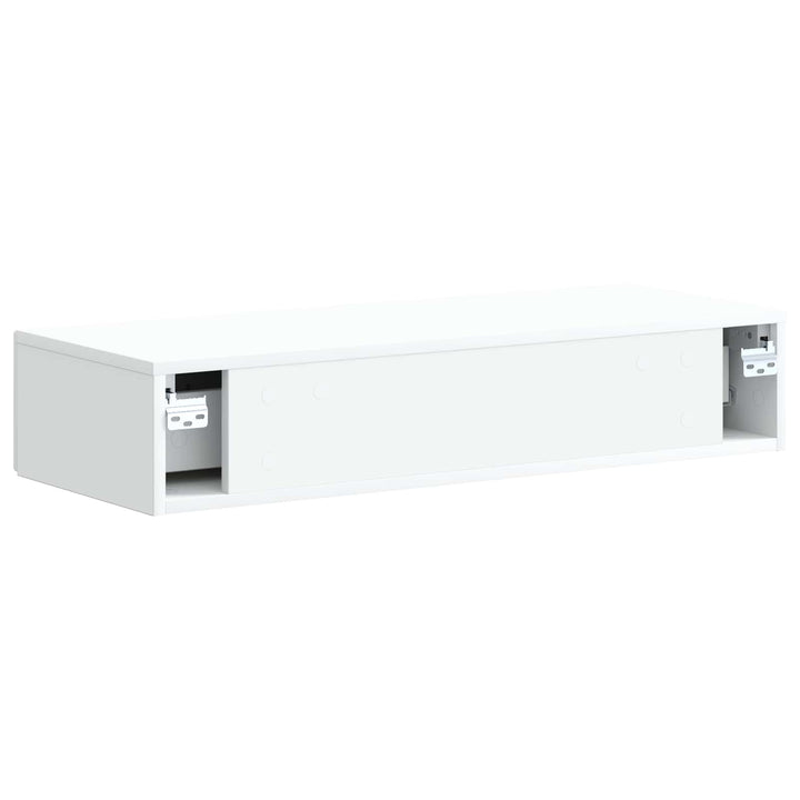 Væghængt Sideskab Hvid 87,5 x 34,5 x 17 cm Konstrueret træ