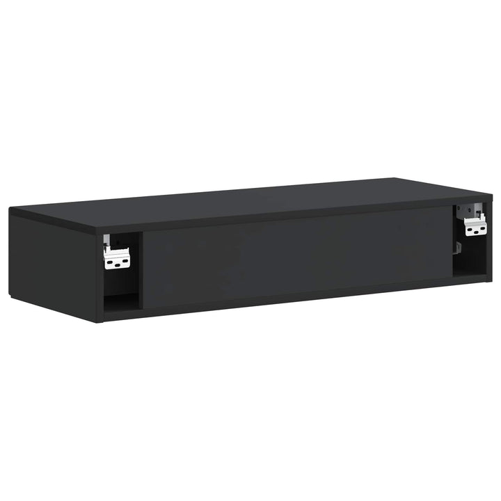 Væghængt Sideskab Sort 87,5 x 34,5 x 17 cm Konstrueret træ