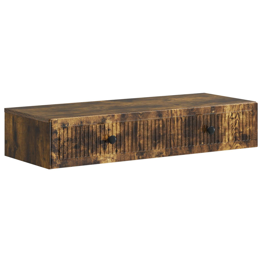 Væghængt Sideskab Røget eg 87,5 x 34,5 x 17 cm Konstrueret træ
