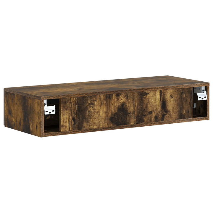 Væghængt Sideskab Røget eg 87,5 x 34,5 x 17 cm Konstrueret træ