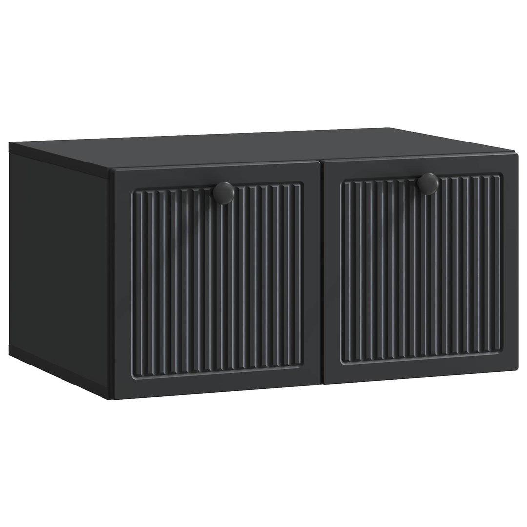 Væghængt TV-skab Sort 59,5 x 41 x 30 cm Konstrueret træ