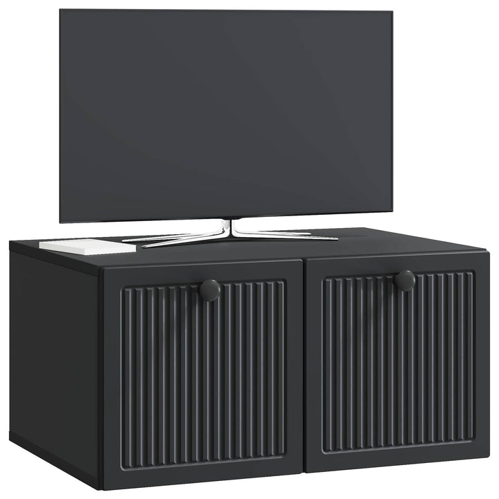 Væghængt TV-skab Sort 59,5 x 41 x 30 cm Konstrueret træ