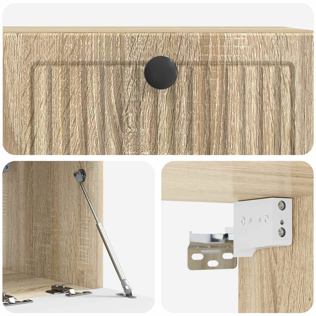 Væghængt TV-skab Sonoma-eg 59,5 x 41 x 30 cm Konstrueret træ