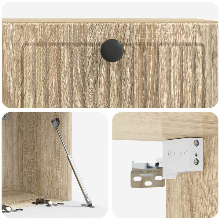 Væghængt TV-skab Sonoma-eg 59,5 x 41 x 30 cm Konstrueret træ
