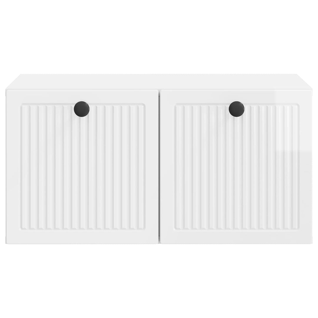 Væghængt TV-skab Vægmonteret Hvid højglans 59,5 x 41 x 30 cm