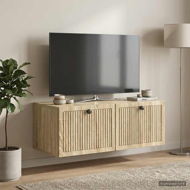 Væghængt TV-skab Sonoma-eg 78,5 x 41 x 30 cm Konstrueret træ