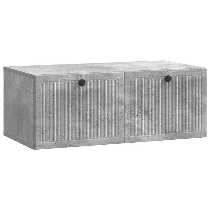 Væghængt TV-skab Betongrå 78,5 x 41 x 30 cm Konstrueret træ