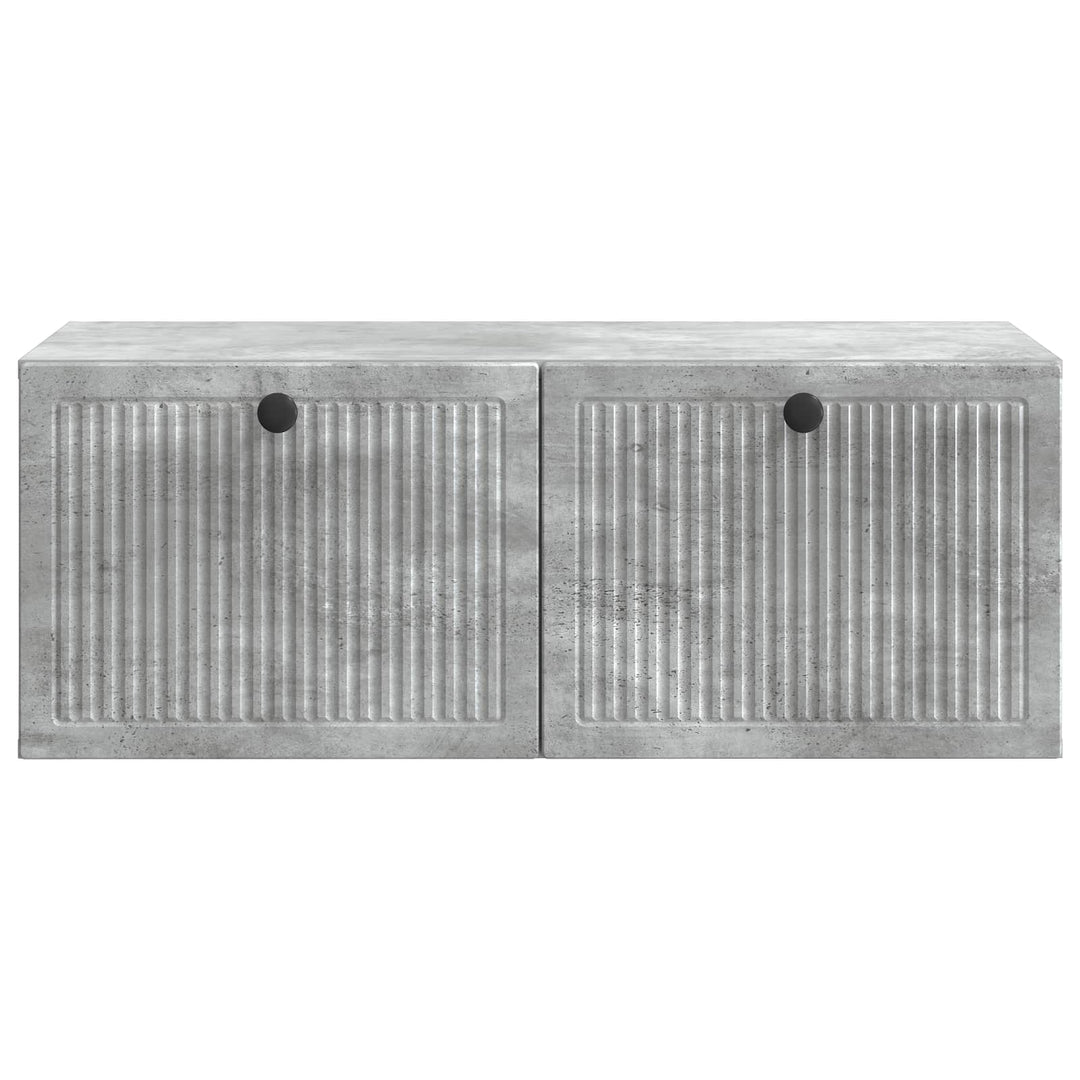 Væghængt TV-skab Betongrå 78,5 x 41 x 30 cm Konstrueret træ