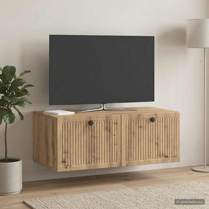 Væghængt TV-skab 78,5 x 41 x 30 cm Artisan-eg Konstrueret træ