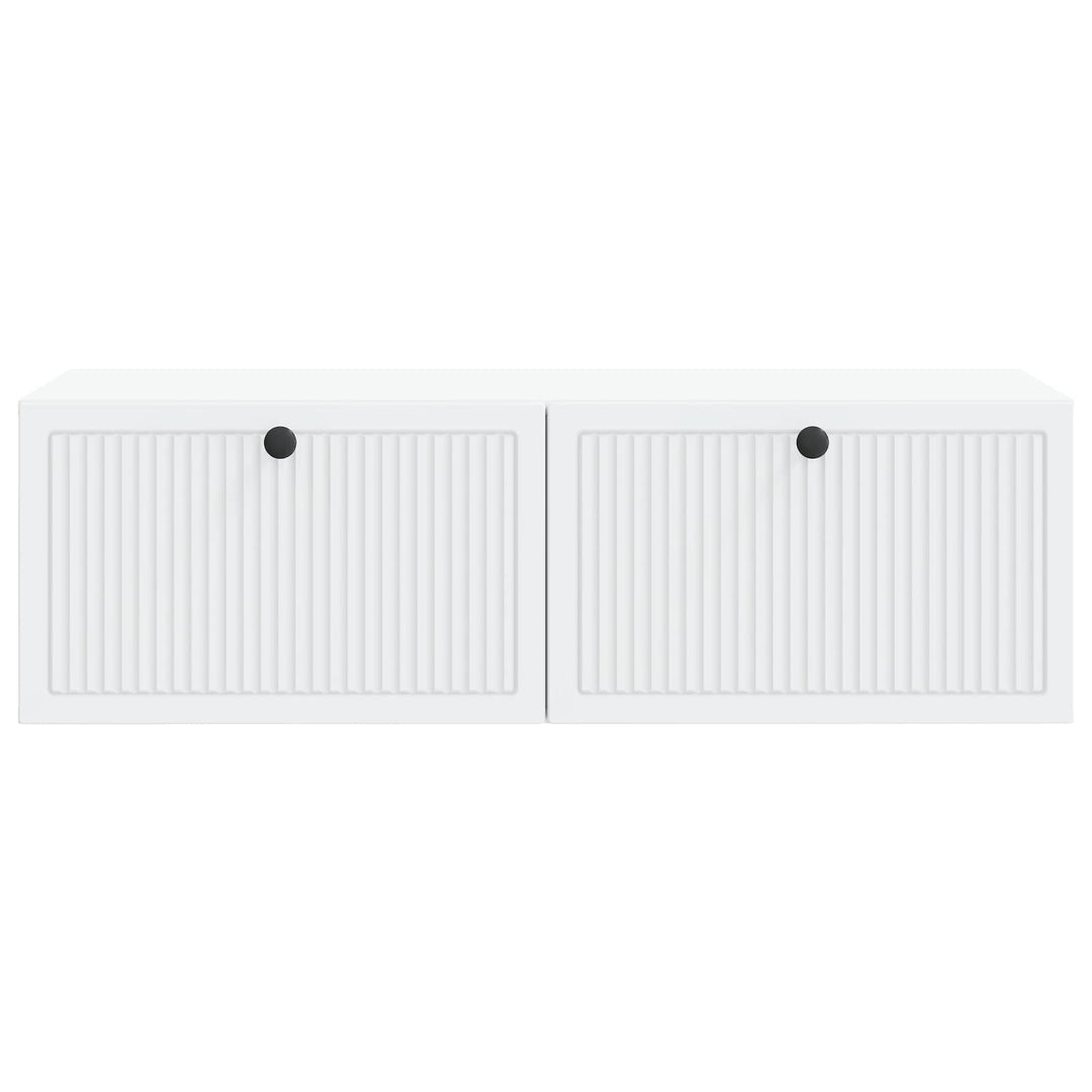 Væghængt TV-skab Hvid 98 x 41 x 30 cm Konstrueret træ