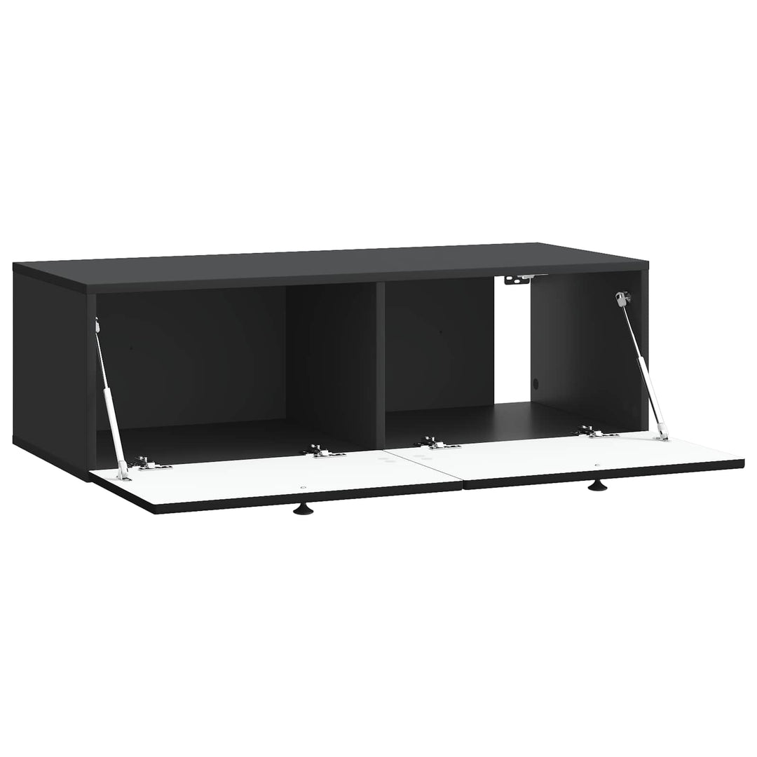 Væghængt TV-skab Sort 98 x 41 x 30 cm Konstrueret træ