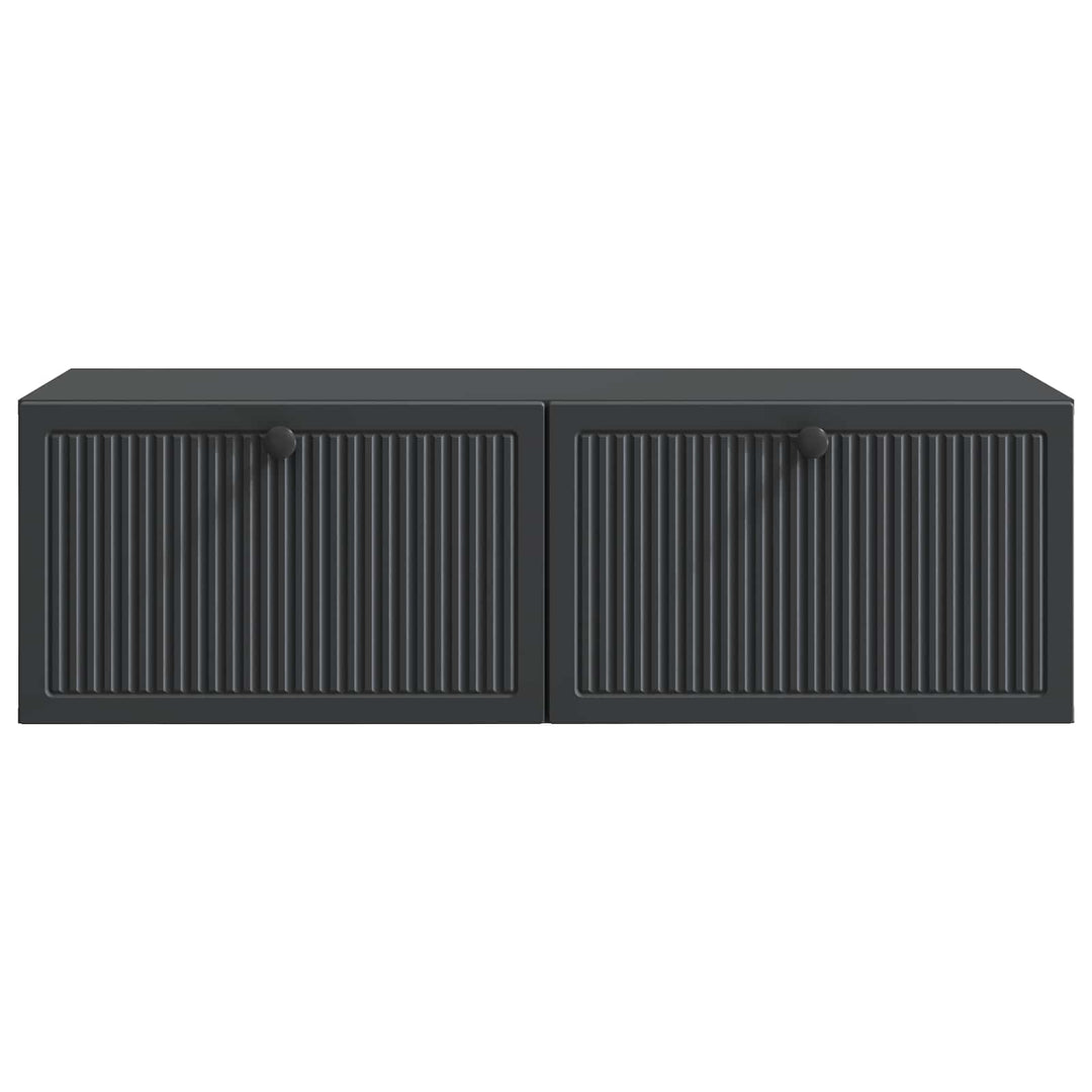 Væghængt TV-skab Sort 98 x 41 x 30 cm Konstrueret træ