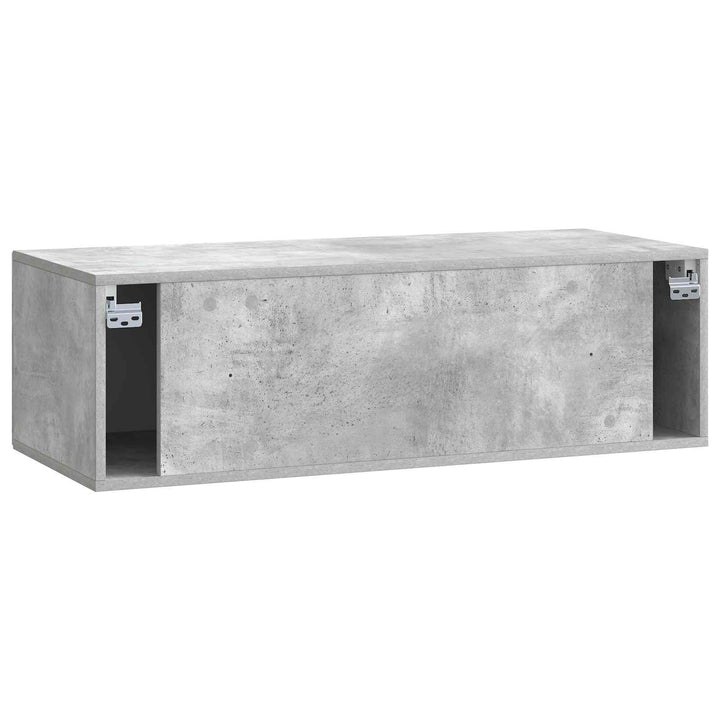 Væghængt TV-skab Betongrå 98 x 41 x 30 cm Konstrueret træ