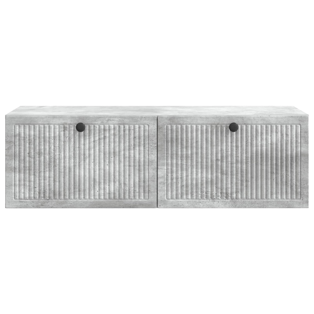 Væghængt TV-skab Betongrå 98 x 41 x 30 cm Konstrueret træ