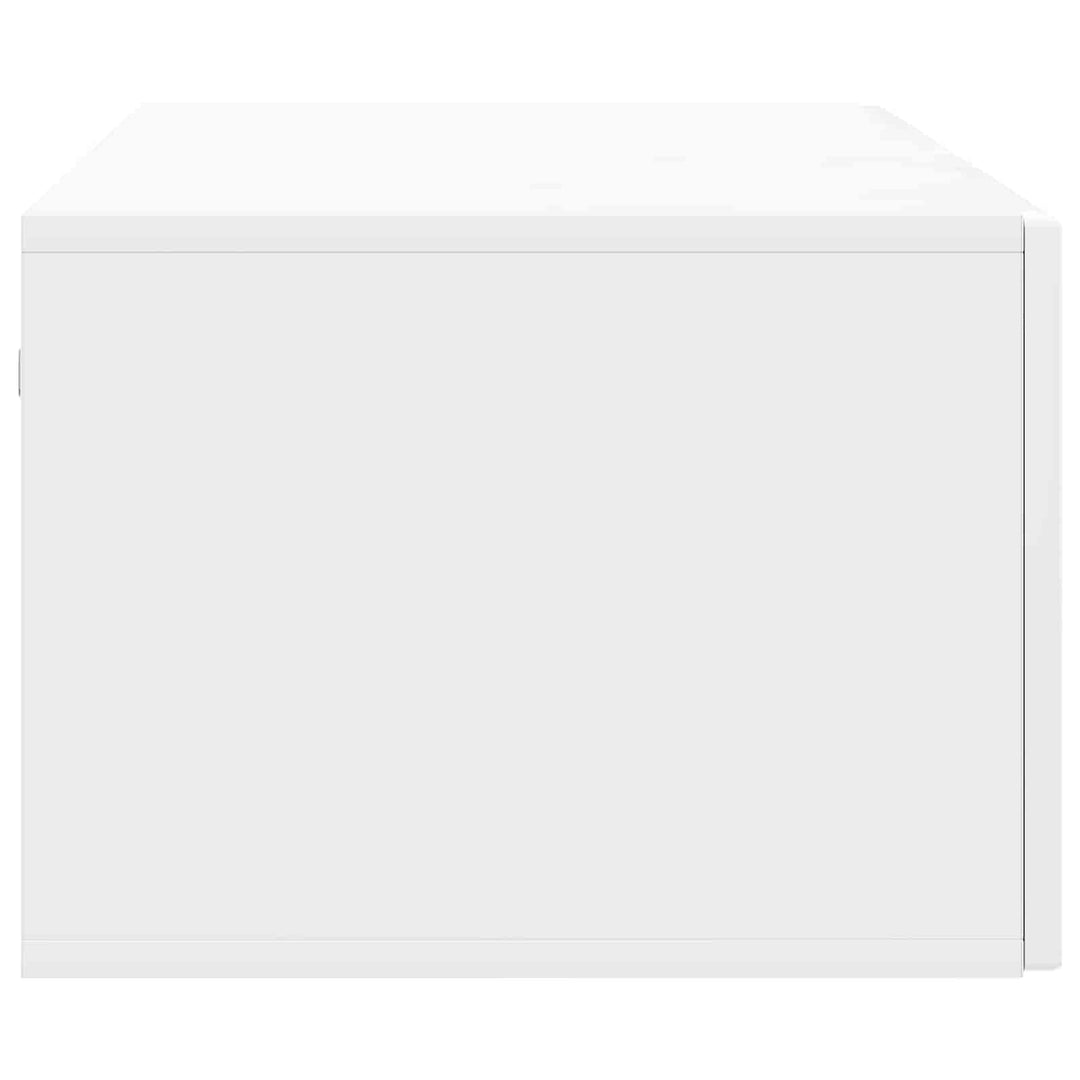 Væghængt TV-skab Hvid højglans 98 x 41 x 30 cm Konstrueret træ