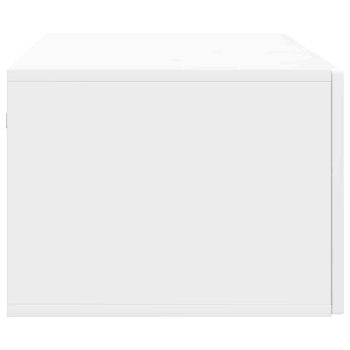 Væghængt TV-skab Hvid højglans 98 x 41 x 30 cm Konstrueret træ