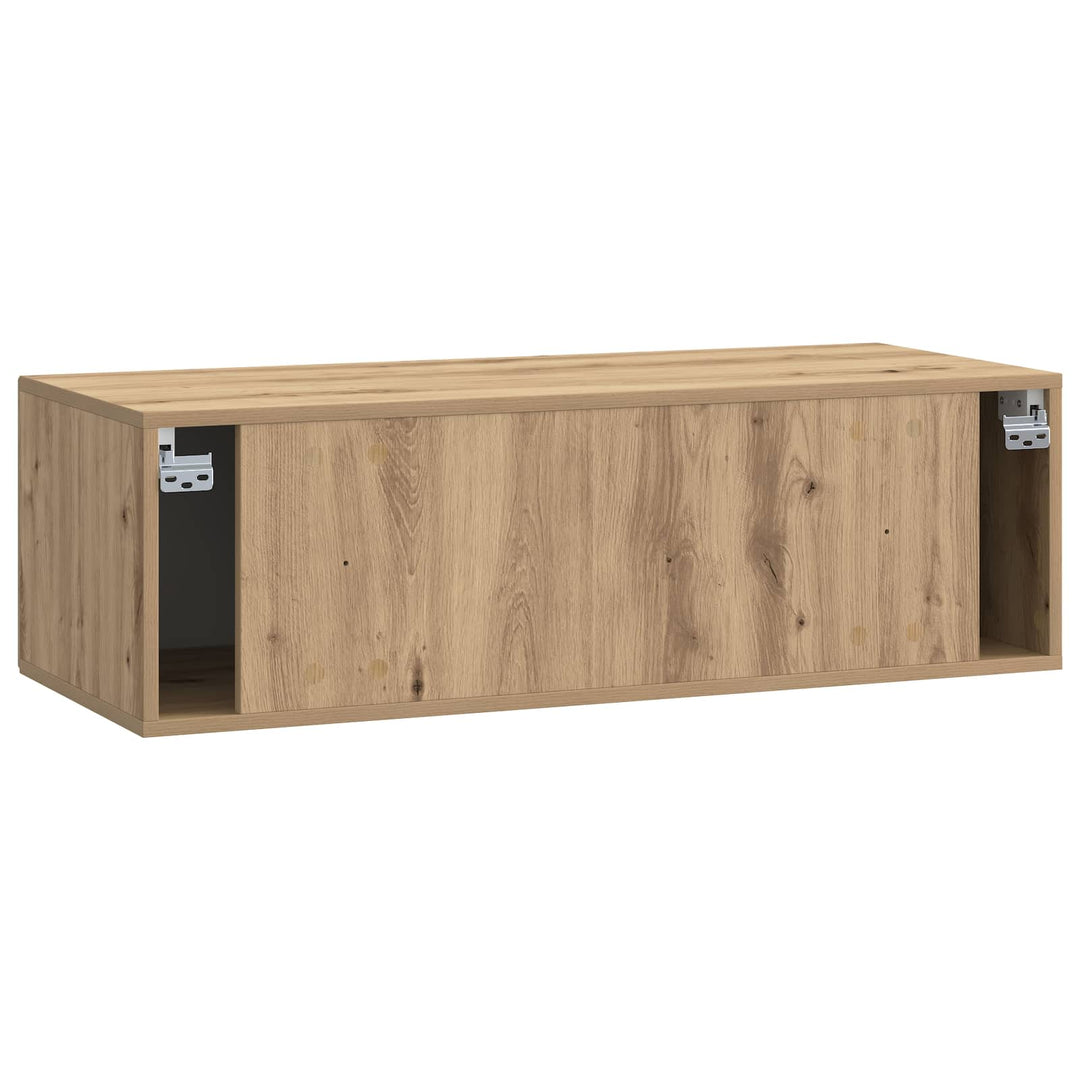 Væghængt TV-skab 98 x 41 x 30 cm Artisan-eg Konstrueret træ