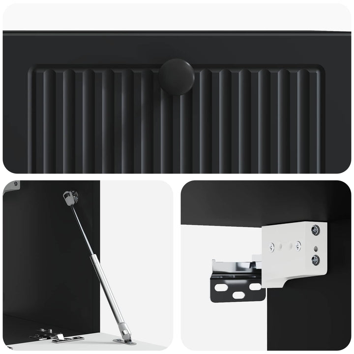 Væghængt TV-skab Sort 59,5 x 31 x 30 cm Konstrueret træ
