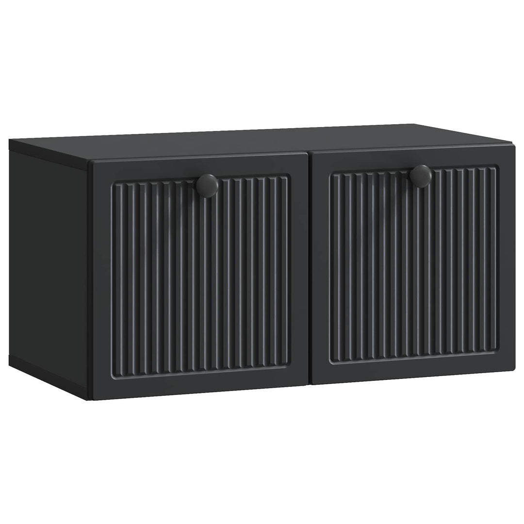 Væghængt TV-skab Sort 59,5 x 31 x 30 cm Konstrueret træ