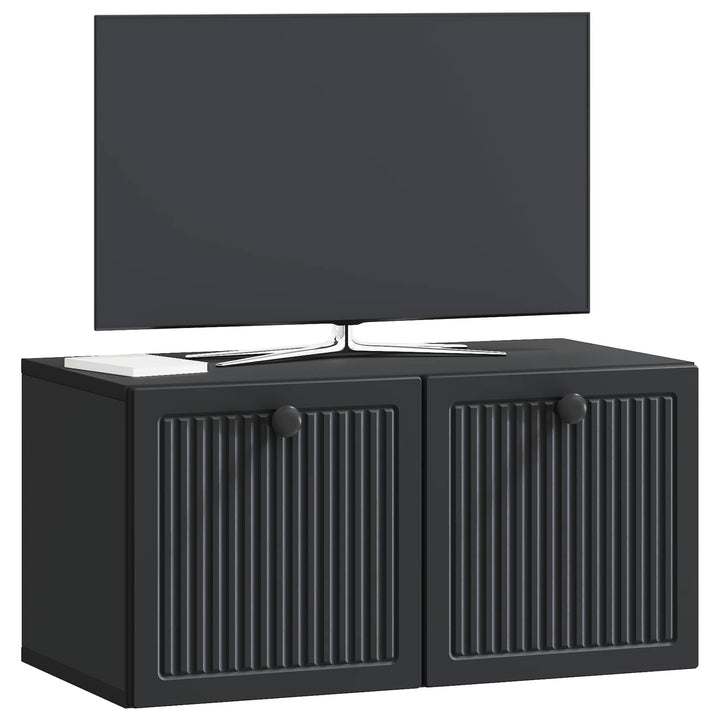 Væghængt TV-skab Sort 59,5 x 31 x 30 cm Konstrueret træ