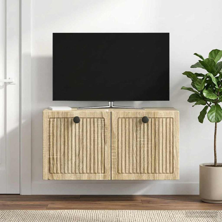 Væghængt TV-skab Sonoma-eg 59,5 x 31 x 30 cm Konstrueret træ
