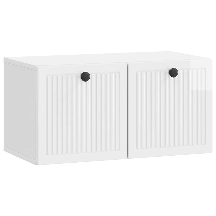 Væghængt TV-skab Vægmonteret Hvid højglans 59,5 x 31 x 30 cm