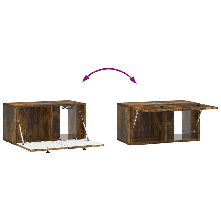 Væghængt TV-skab Røget eg 59,5 x 31 x 30 cm Konstrueret træ