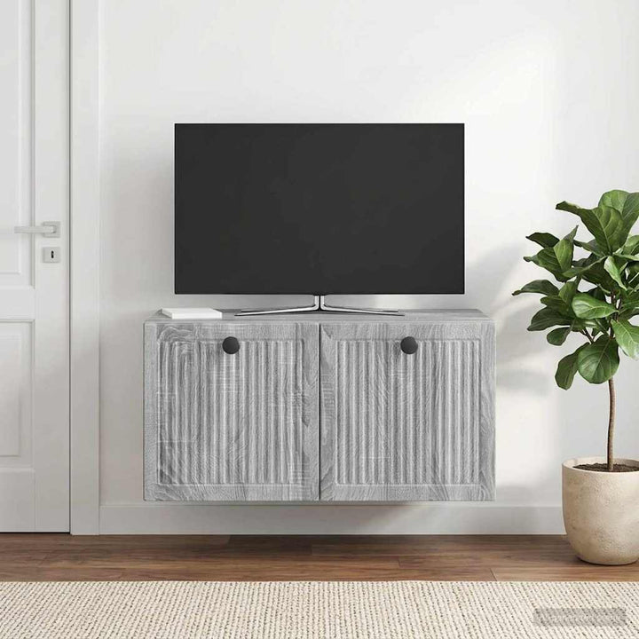 Væghængt TV-skab Vægmonteret Grå sonoma-eg 59,5 x 31 x 30 cm