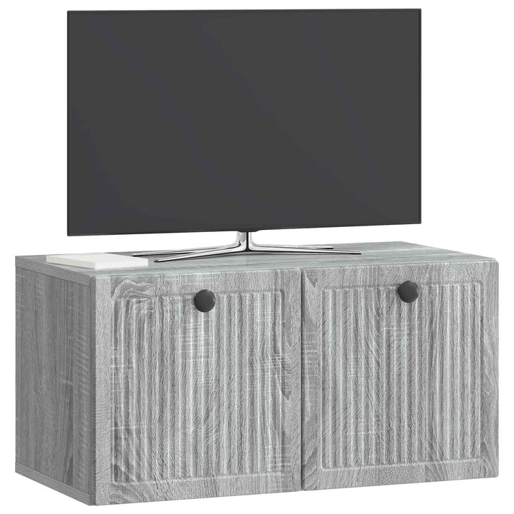 Væghængt TV-skab Vægmonteret Grå sonoma-eg 59,5 x 31 x 30 cm