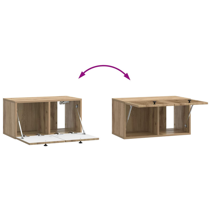 Væghængt TV-skab Artisan-eg 59,5 x 31 x 30 cm Konstrueret træ