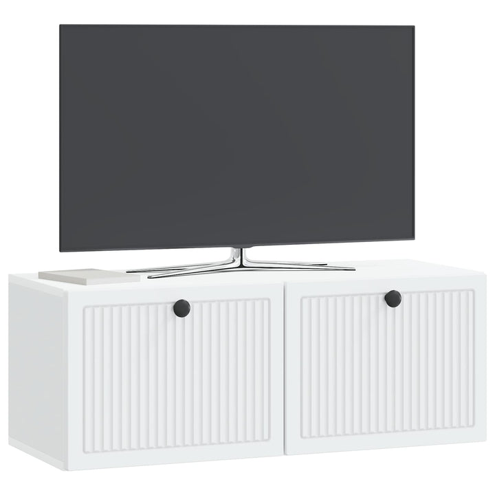 Væghængt TV-skab Hvid 78,5 x 31 x 30 cm Konstrueret træ
