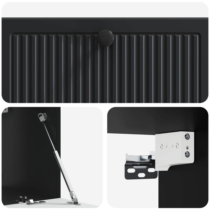 Væghængt TV-skab Sort 78,5 x 31 x 30 cm Konstrueret træ
