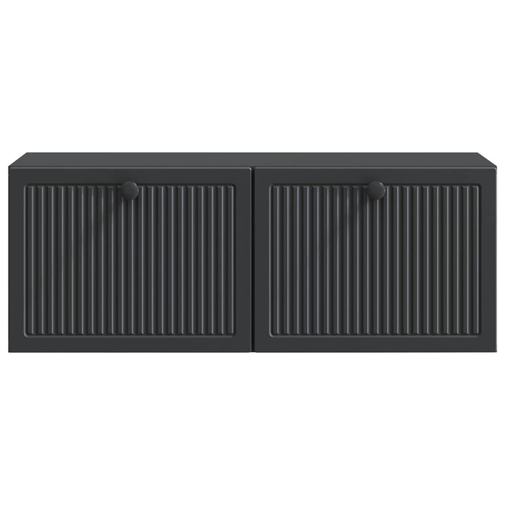 Væghængt TV-skab Sort 78,5 x 31 x 30 cm Konstrueret træ