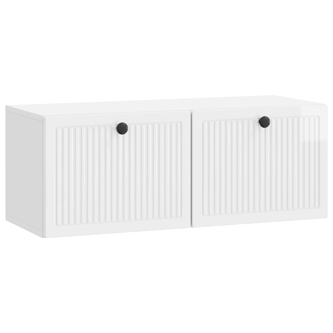 Væghængt TV-skab Vægmonteret Hvid højglans 78,5 x 31 x 30 cm