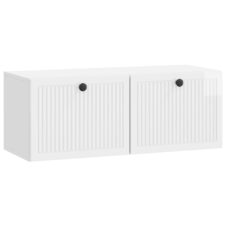 Væghængt TV-skab Vægmonteret Hvid højglans 78,5 x 31 x 30 cm