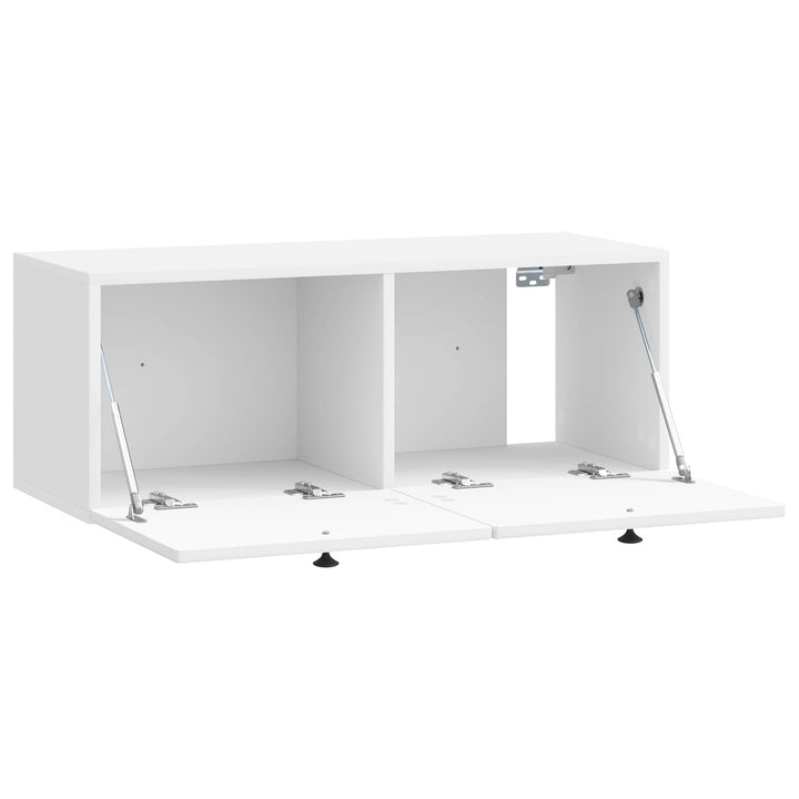 Væghængt TV-skab Vægmonteret Hvid højglans 78,5 x 31 x 30 cm