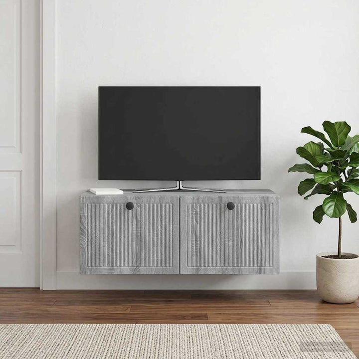 Væghængt TV-skab Vægmonteret Grå sonoma-eg 78,5 x 31 x 30 cm