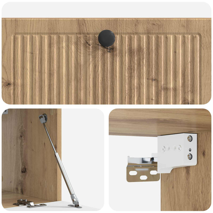 Væghængt TV-skab Artisan-eg 78,5 x 31 x 30 cm Konstrueret træ