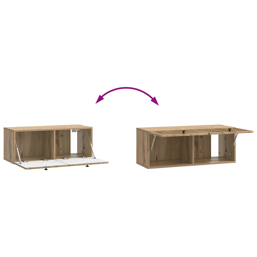 Væghængt TV-skab Artisan-eg 78,5 x 31 x 30 cm Konstrueret træ