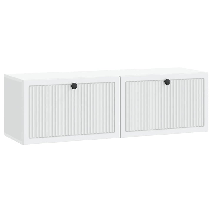 Væghængt TV-skab Hvid 98 x 31 x 30 cm Konstrueret træ