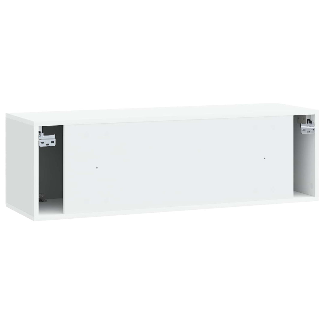 Væghængt TV-skab Hvid 98 x 31 x 30 cm Konstrueret træ