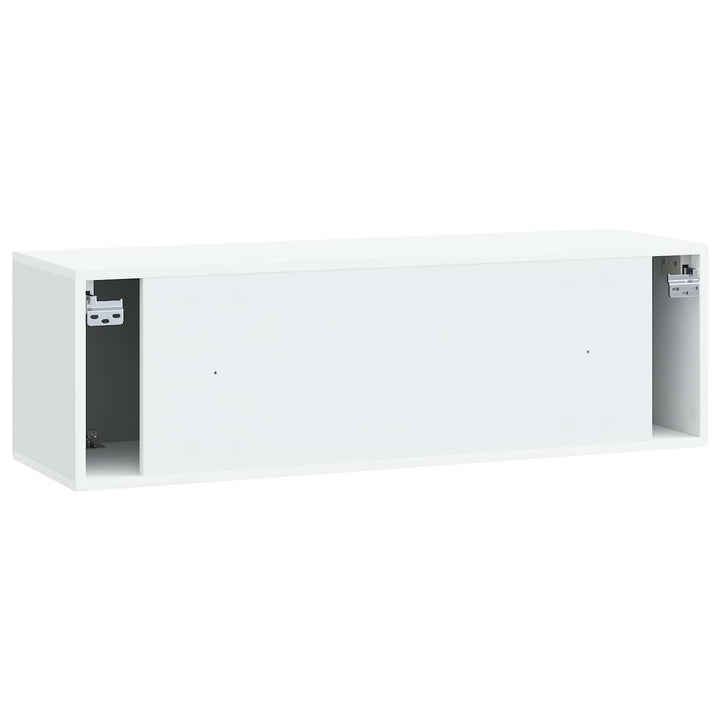 Væghængt TV-skab Hvid 98 x 31 x 30 cm Konstrueret træ