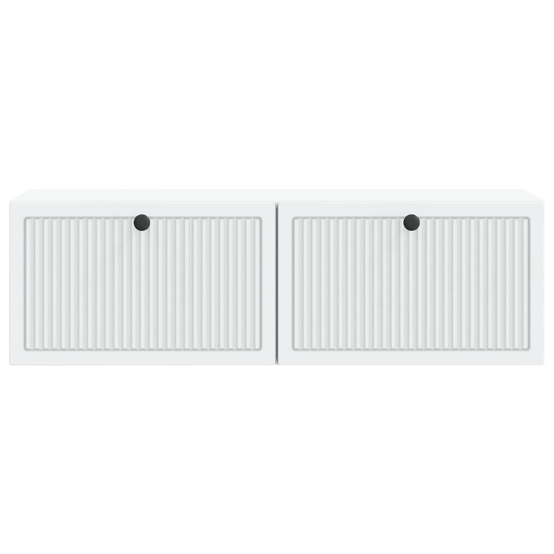 Væghængt TV-skab Hvid 98 x 31 x 30 cm Konstrueret træ