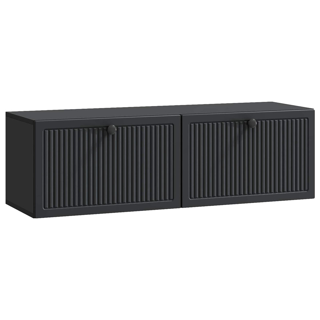Væghængt TV-skab Sort 98 x 31 x 30 cm Konstrueret træ