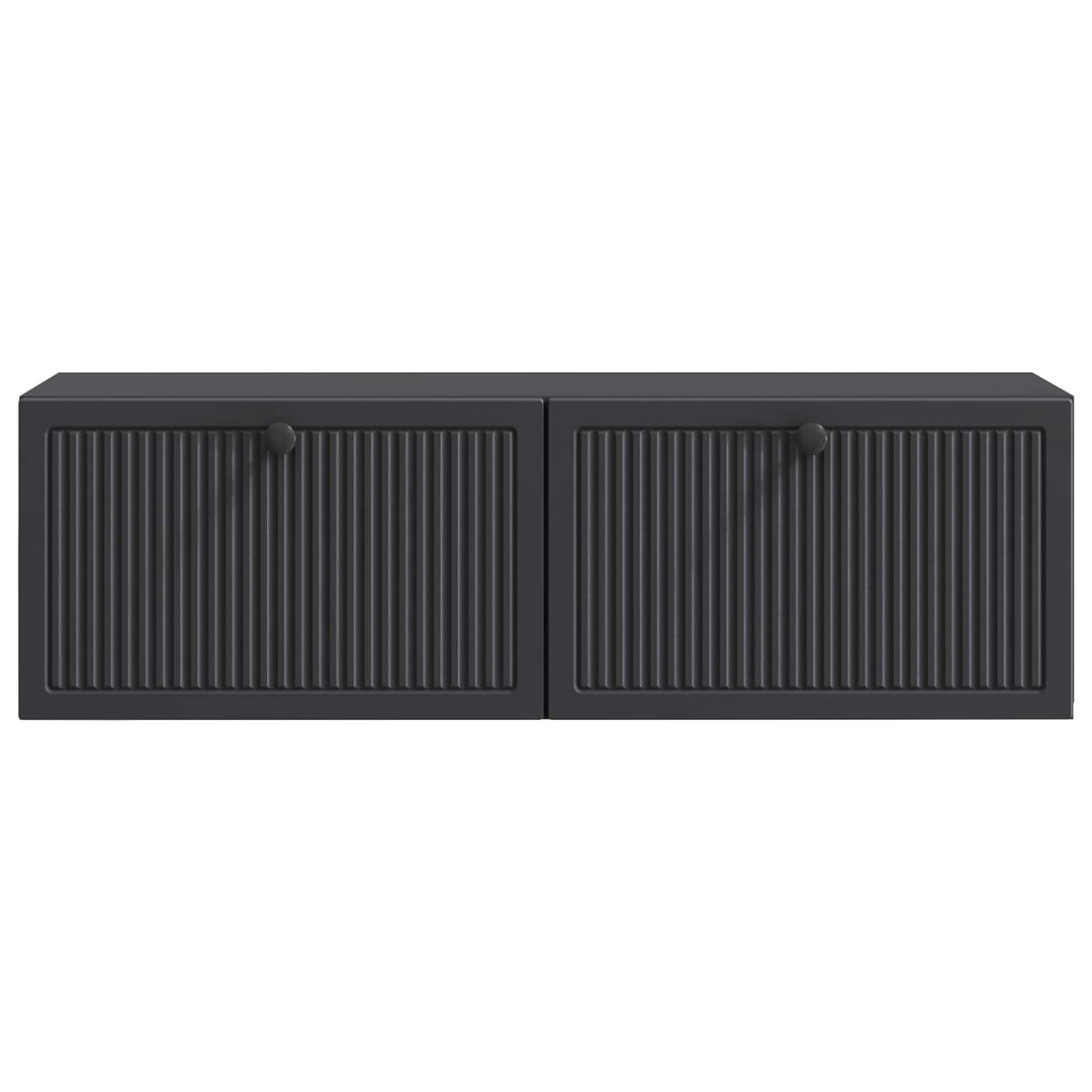 Væghængt TV-skab Sort 98 x 31 x 30 cm Konstrueret træ