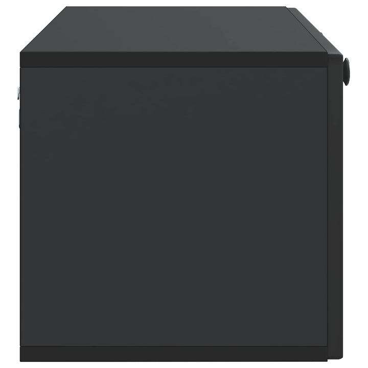Væghængt TV-skab Sort 98 x 31 x 30 cm Konstrueret træ