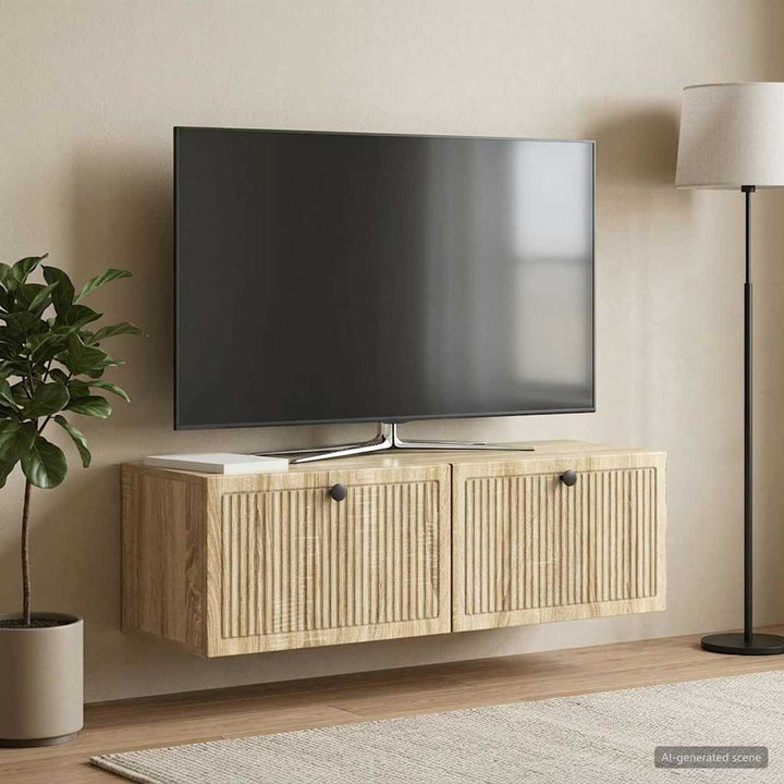 Væghængt TV-skab Sonoma-eg 98 x 31 x 30 cm Konstrueret træ