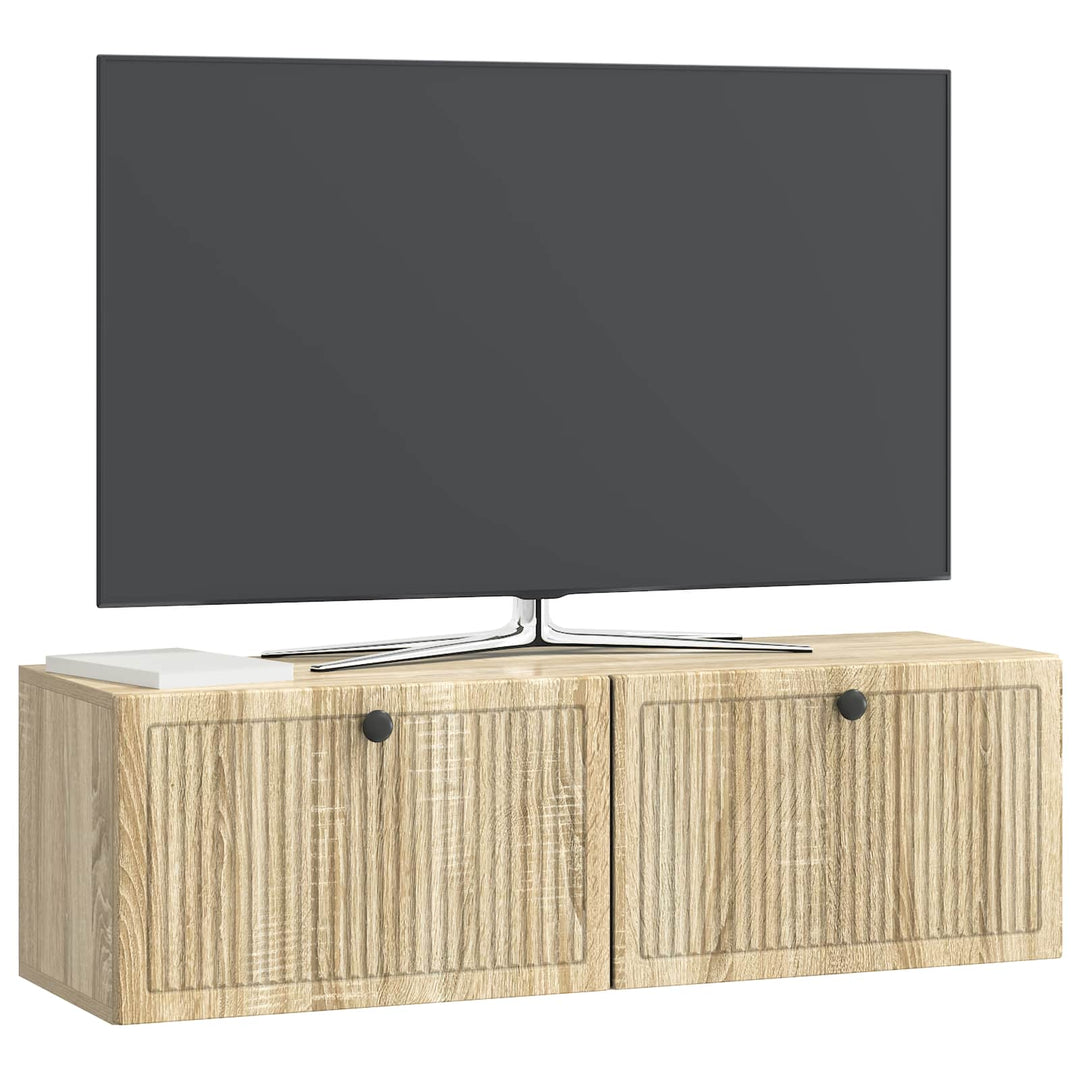 Væghængt TV-skab Sonoma-eg 98 x 31 x 30 cm Konstrueret træ
