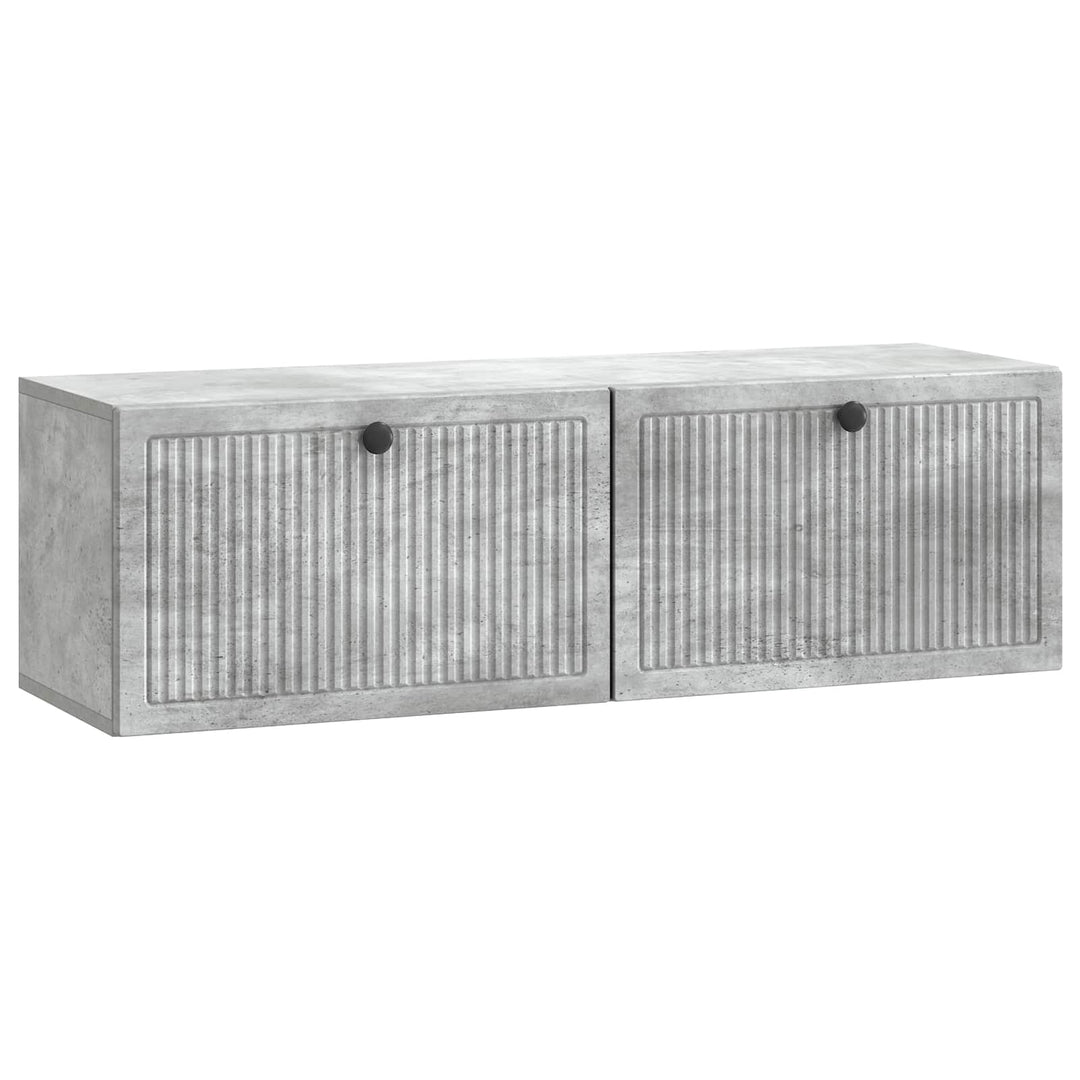 Væghængt TV-skab Betongrå 98 x 31 x 30 cm Konstrueret træ